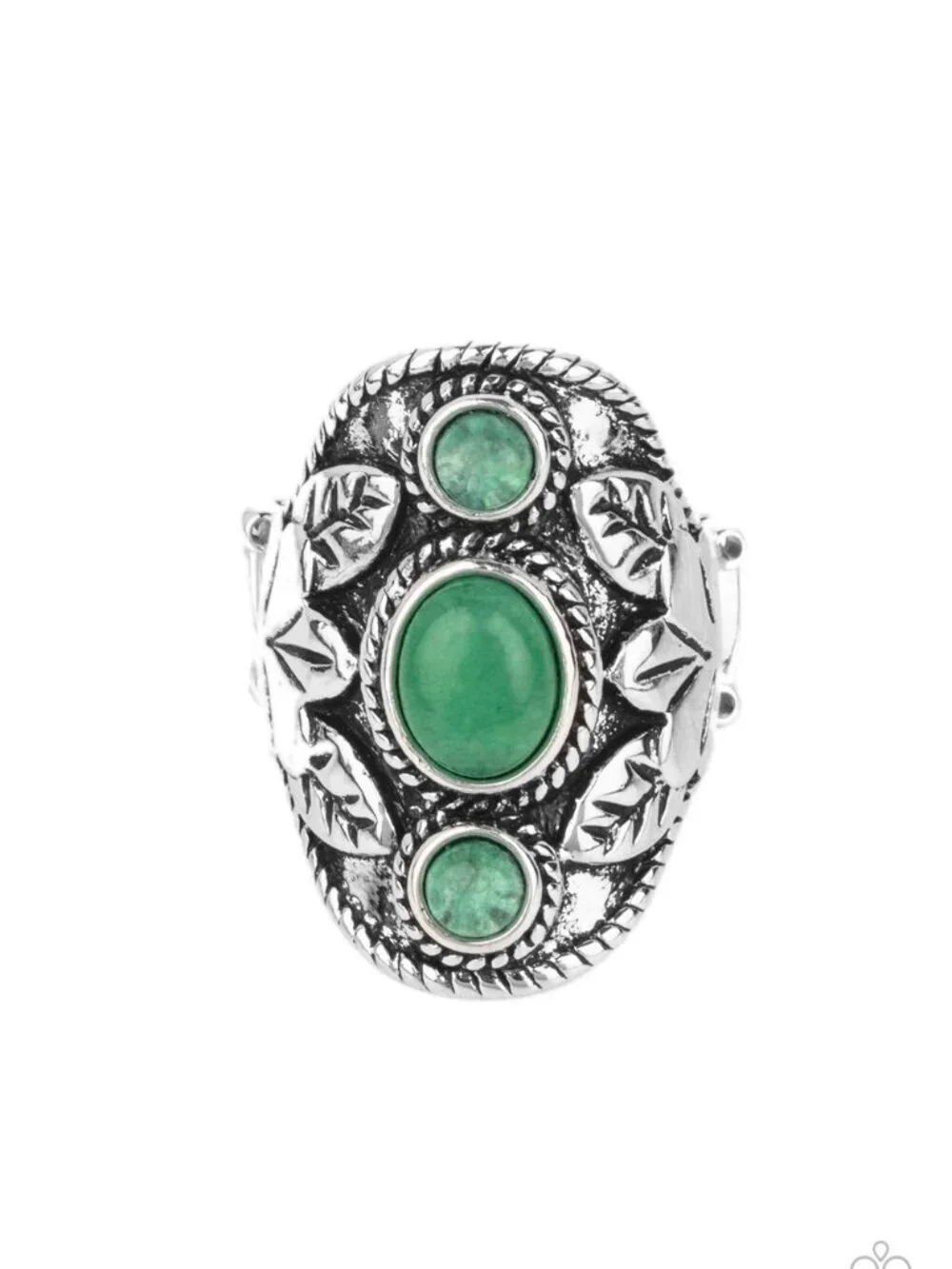 Paparazzi Jewelry Accessories - PALMS Up - Green Ring - Vintage